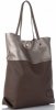 Bőr táska shopper bag Vittoria Gotti barna V6538